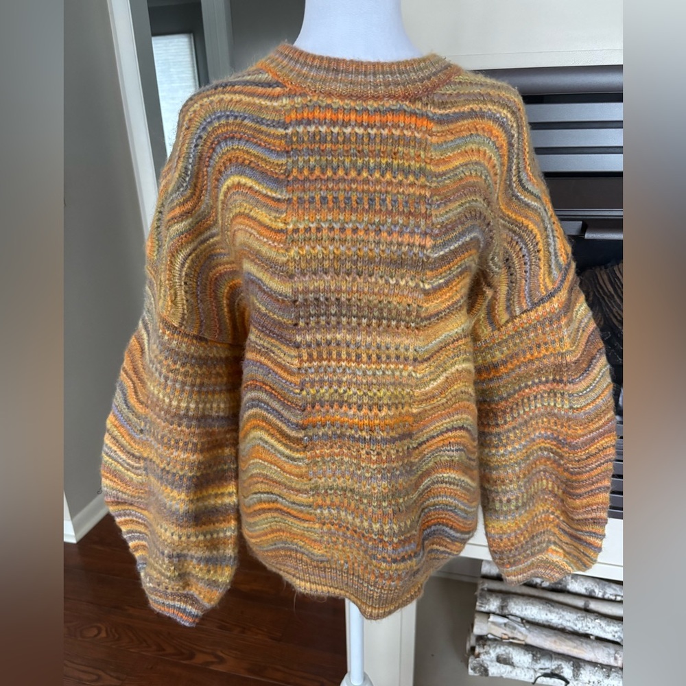 Universal Thread Earthy Tones balloon sleeve Women's Sweater XXL